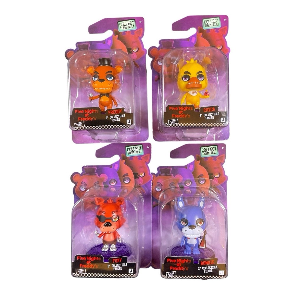 Five Nights at Freddy's 2" Figure Set Bonnie Chica Foxy & Freddy New In Hand